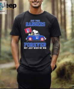 Peanuts Snoopy And Woodstock On Car New York Rangers Forever Not Just When We Win Shirt hotcouturetrends 1 2