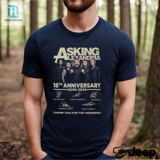 Asking Alexandria 18Th Anniversary 2006 2024 Thank You For The Memories T Shirt hotcouturetrends 1 1
