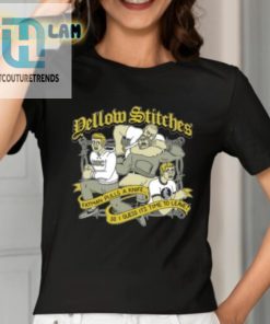 Yellow Stitches Fatman Pulls A Knife So I Guess Its Time To Leave Shirt hotcouturetrends 1 1