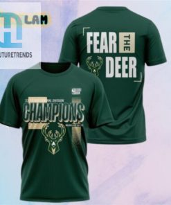Bucks 2024 Central Division Champions Fear The Deer Shirt hotcouturetrends 1 1