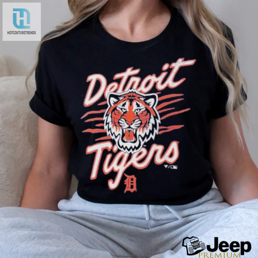 Detroit Tigers Tiger Illustration T Shirt 