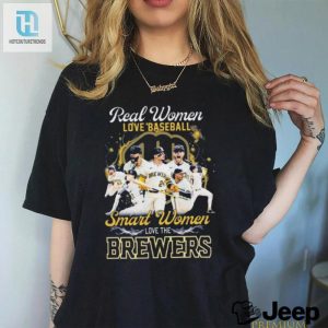 Milwaukee Brewers Real Women Love Baseball Smart Women Love Brewers 2024 Shirt hotcouturetrends 1 2