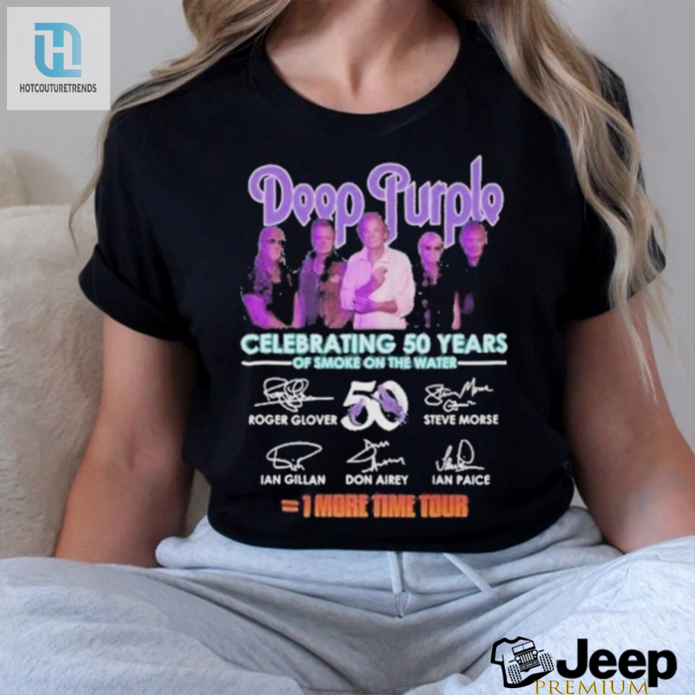Deep Purple Celebrating 50 Years Of Smoke On The Water 1 More Time Tour Signatures T Shirt 