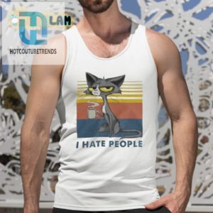 Hate People Love Cats Humorous Coffee Cat Shirt hotcouturetrends 1 4