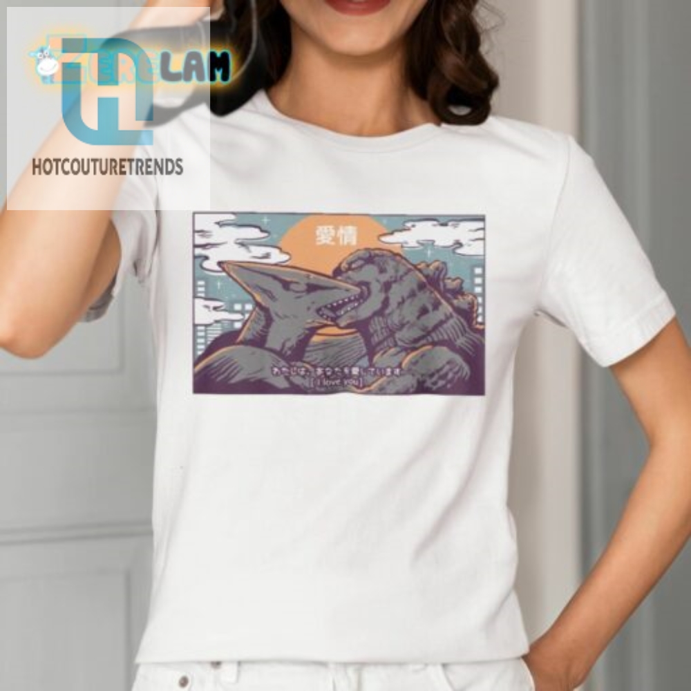 Kaiju Kiss Shirt Godzillas Love Bite Tee