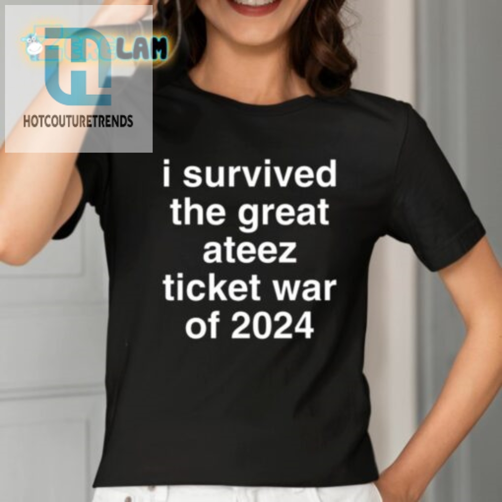 Conqueror Of Ateez Ticket War Survived In Style Tee