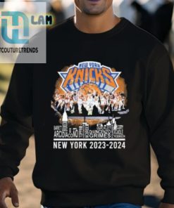 Cheer Em On The Rise Ny Knicks 2324 Player Tee With Cityscape Fun hotcouturetrends 1 2