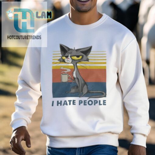 I Hate People Coffee And Cats Tee Perfect For Introverts hotcouturetrends 1 2