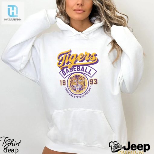 Roaring With Style Lsu Tigers Ivory Baseball Logo Tee hotcouturetrends 1 2