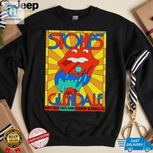 Glendale 2024 Stones Concert Poster Shirt Rock Your Wardrobe hotcouturetrends 1 3