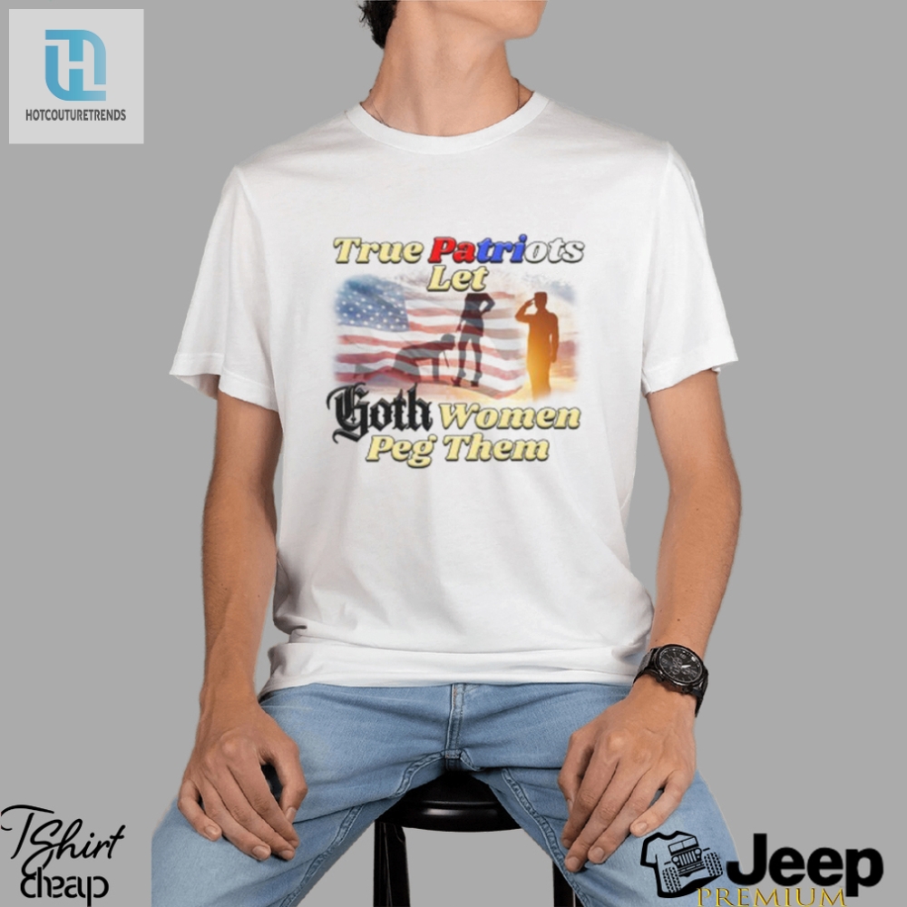 Get Pegged With Patriotic Goth Humor Tee