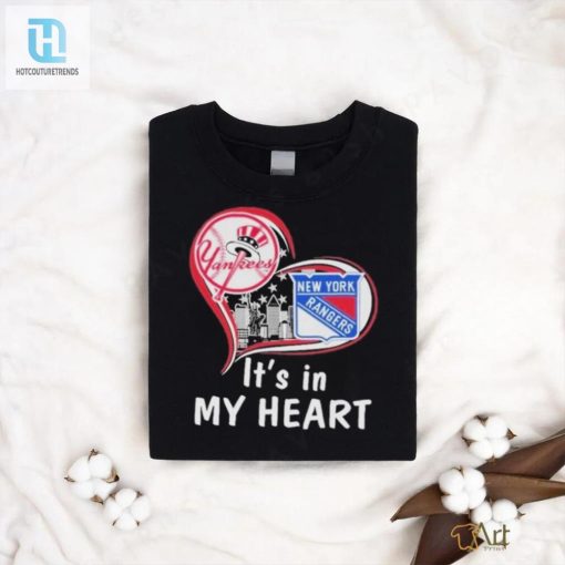 Forever Love Rangers X Yankees Heart Tee hotcouturetrends 1 3