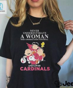 Arizona Cardinals Snoopy Womens Football Tee Never Underestimate hotcouturetrends 1 2