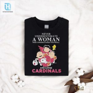 Arizona Cardinals Snoopy Womens Football Tee Never Underestimate hotcouturetrends 1 3