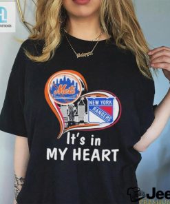 New York Rangers New York Mets Forever Heart Tee Ny Sports Fan Musthave hotcouturetrends 1 2