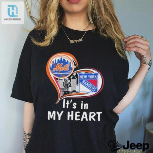 New York Rangers New York Mets Forever Heart Tee Ny Sports Fan Musthave hotcouturetrends 1 2