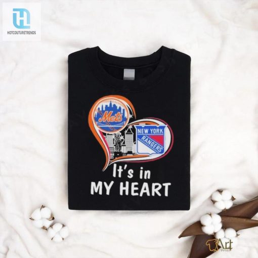 New York Rangers New York Mets Forever Heart Tee Ny Sports Fan Musthave hotcouturetrends 1 3
