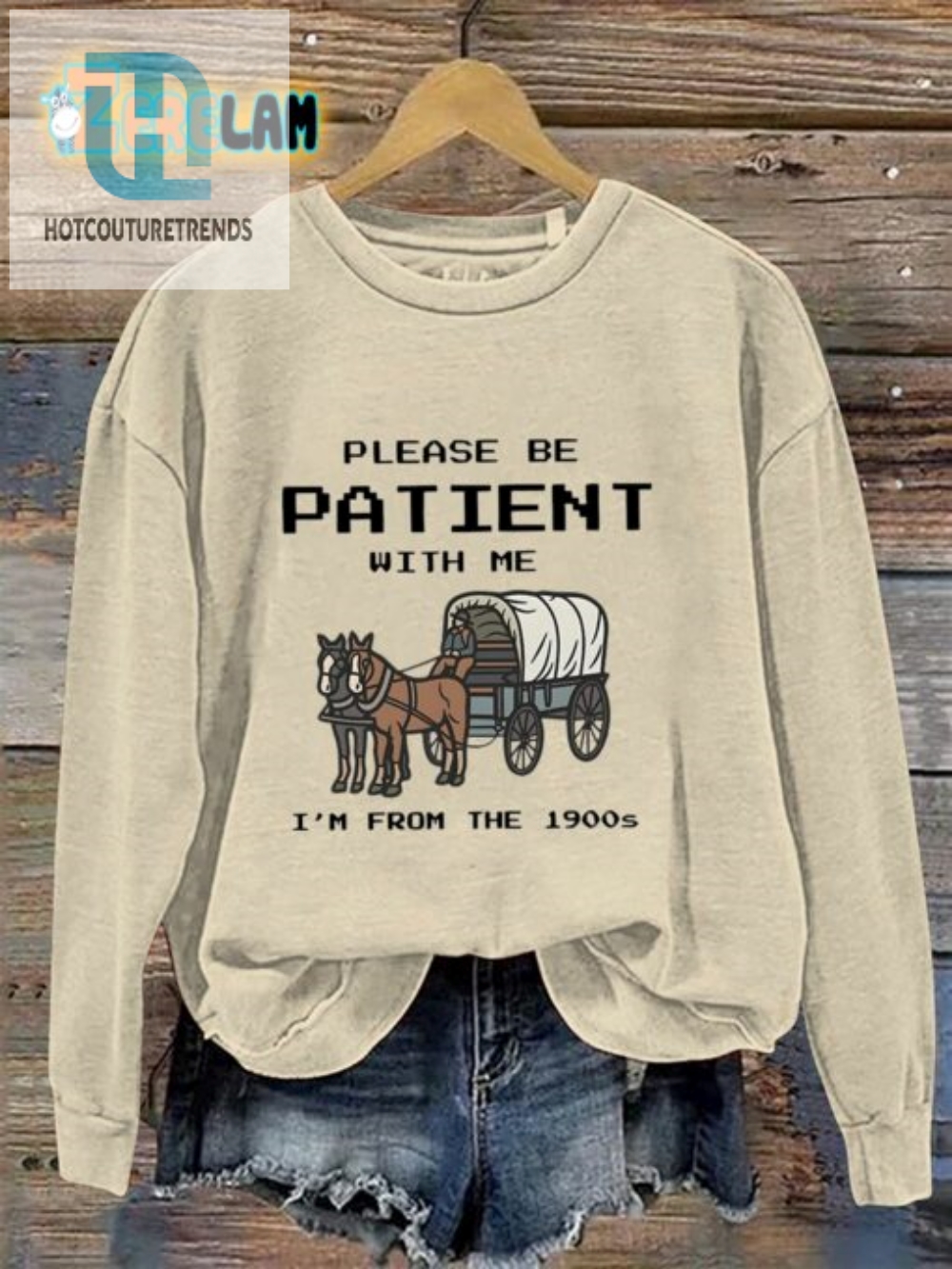 Quirky 90S Vibes Please Be Patient Sweatshirt