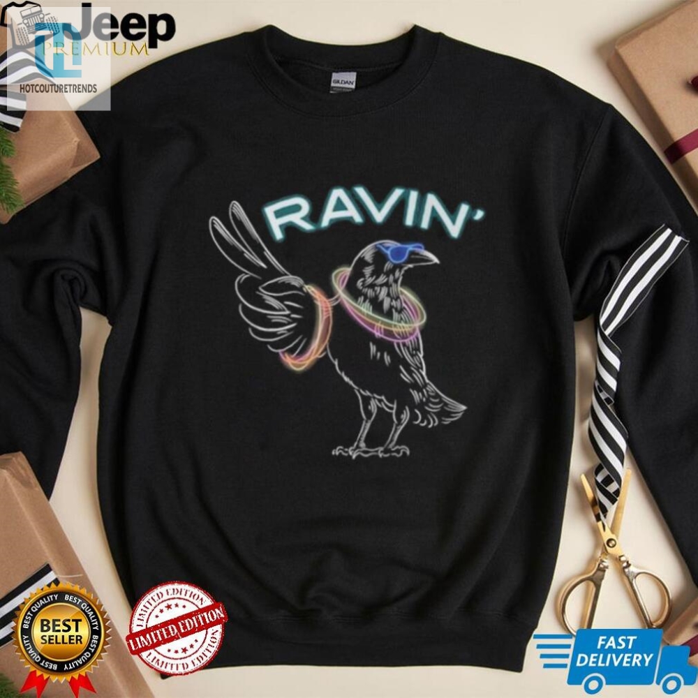 Get Lit In This Clubbing Raven Rave Tee