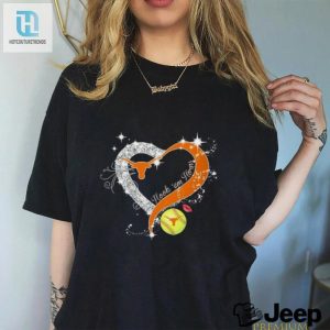 Get Ready To Hit It Out Of The Park With Our Heart Diamonds Texas Longhorns Softball Tee hotcouturetrends 1 2