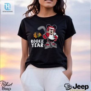 Mickey Mouse Meets Chicago Blackhawks Rookie Year Tee hotcouturetrends 1 2