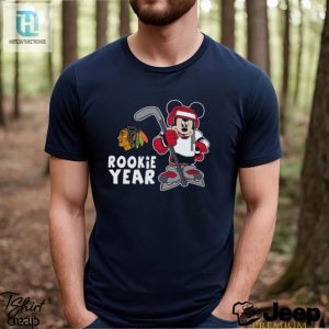 Mickey Mouse Meets Chicago Blackhawks Rookie Year Tee hotcouturetrends 1 3