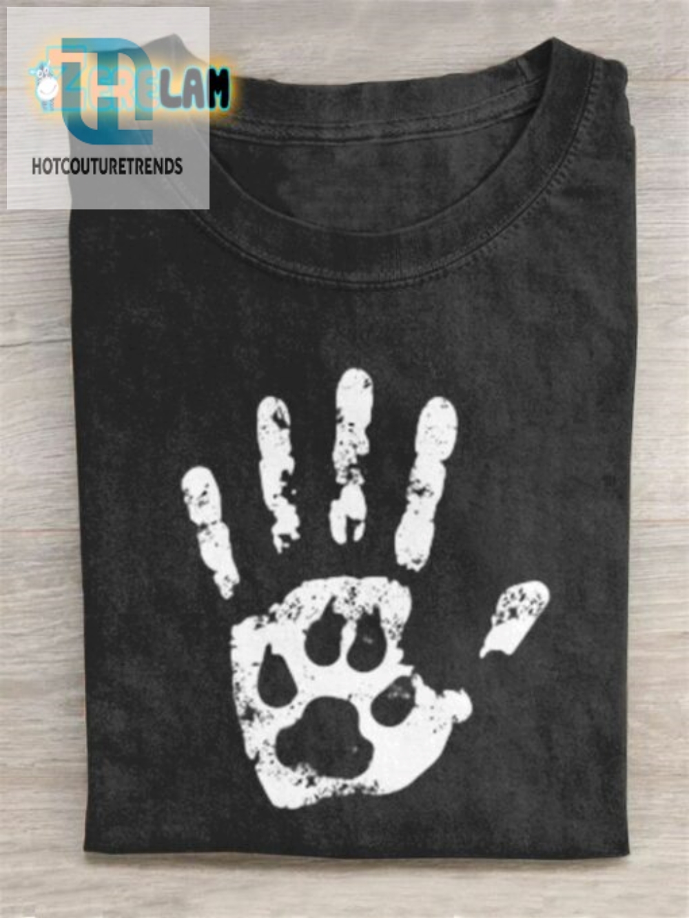 Paws And Play Quirky Handprints  Dog Footprints Tee
