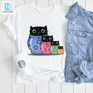 Pawsitively Purrfect Catryoshka Black Cats Shirt hotcouturetrends 1 1