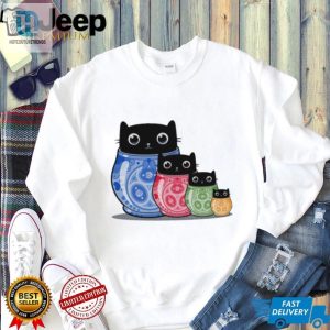 Pawsitively Purrfect Catryoshka Black Cats Shirt hotcouturetrends 1 2