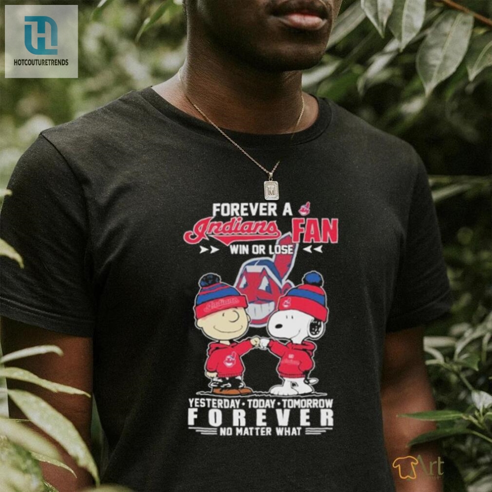 Snoopy  Charlie Browns Cleveland Indians Fan Shirt  Win Or Lose Always Funny