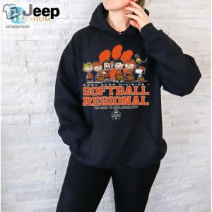 Clemson Tigers 2024 Ncaa Softball Shirt Feat. Snoopy Bark Out Loud hotcouturetrends 1 2