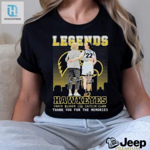 Legendary Hawkeyes Bluder Clark Skyline Signatures Shirt hotcouturetrends 1 3