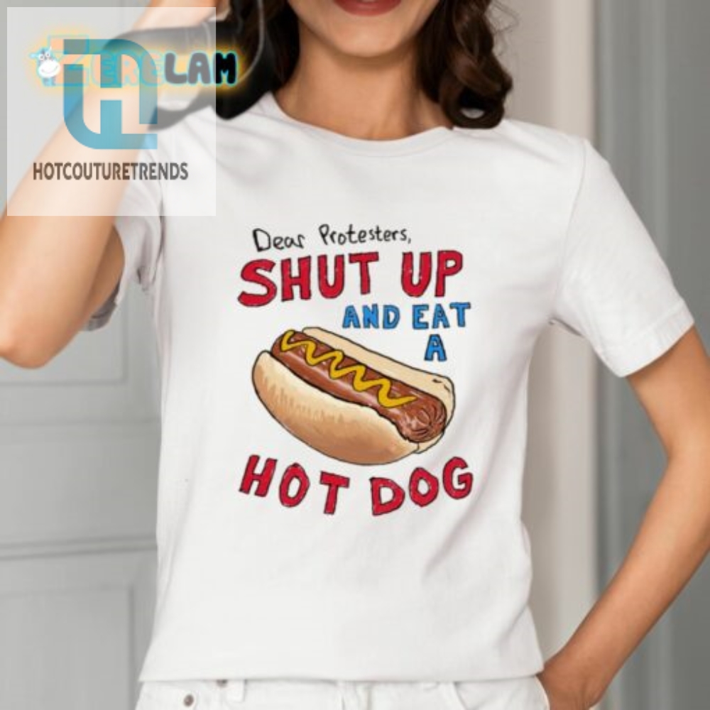 Silence Protesters Enjoy A Hot Dog In Our Barstool Shirt