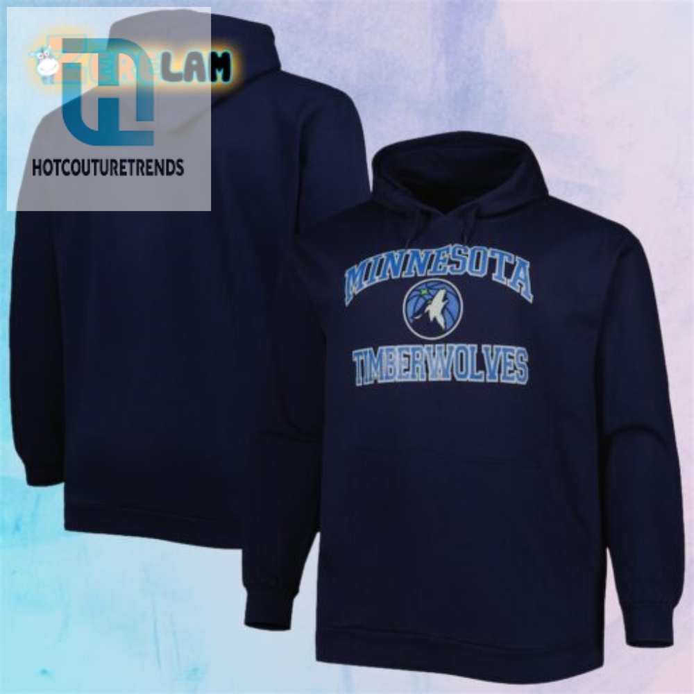 Stay Warm  Howl In Style With Navy Timberwolves 2024 Hoodie