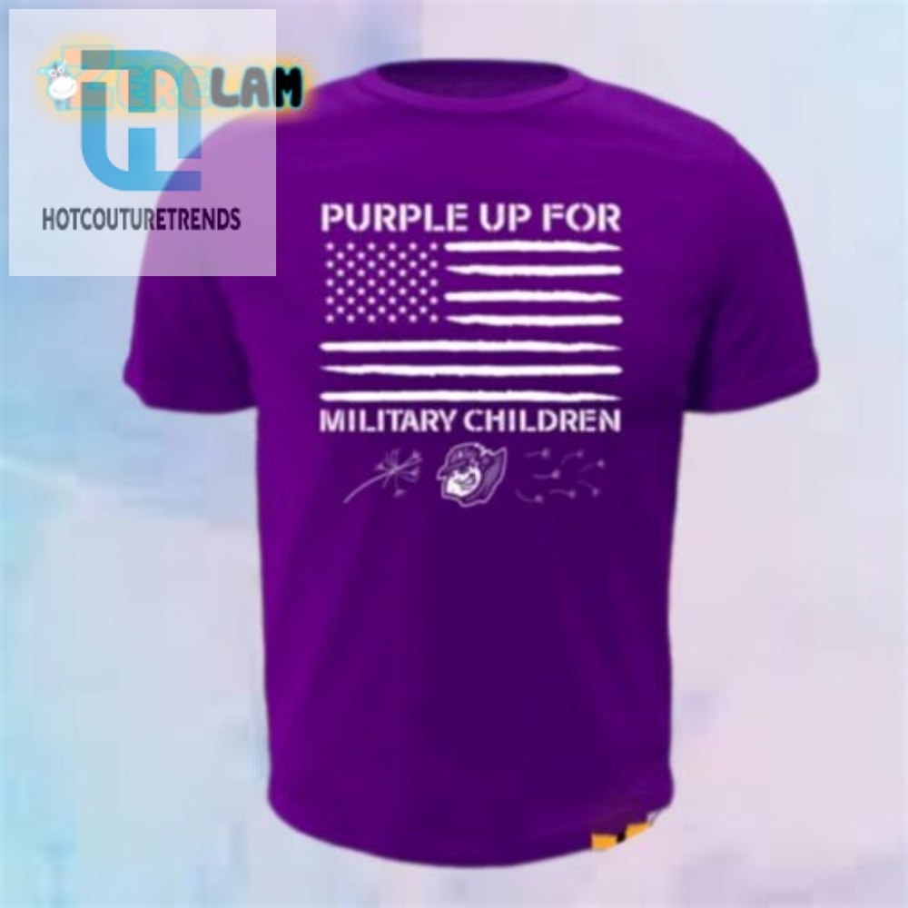 Purple Curve Up Military Kids Shirt Giveaway 2024 Lol