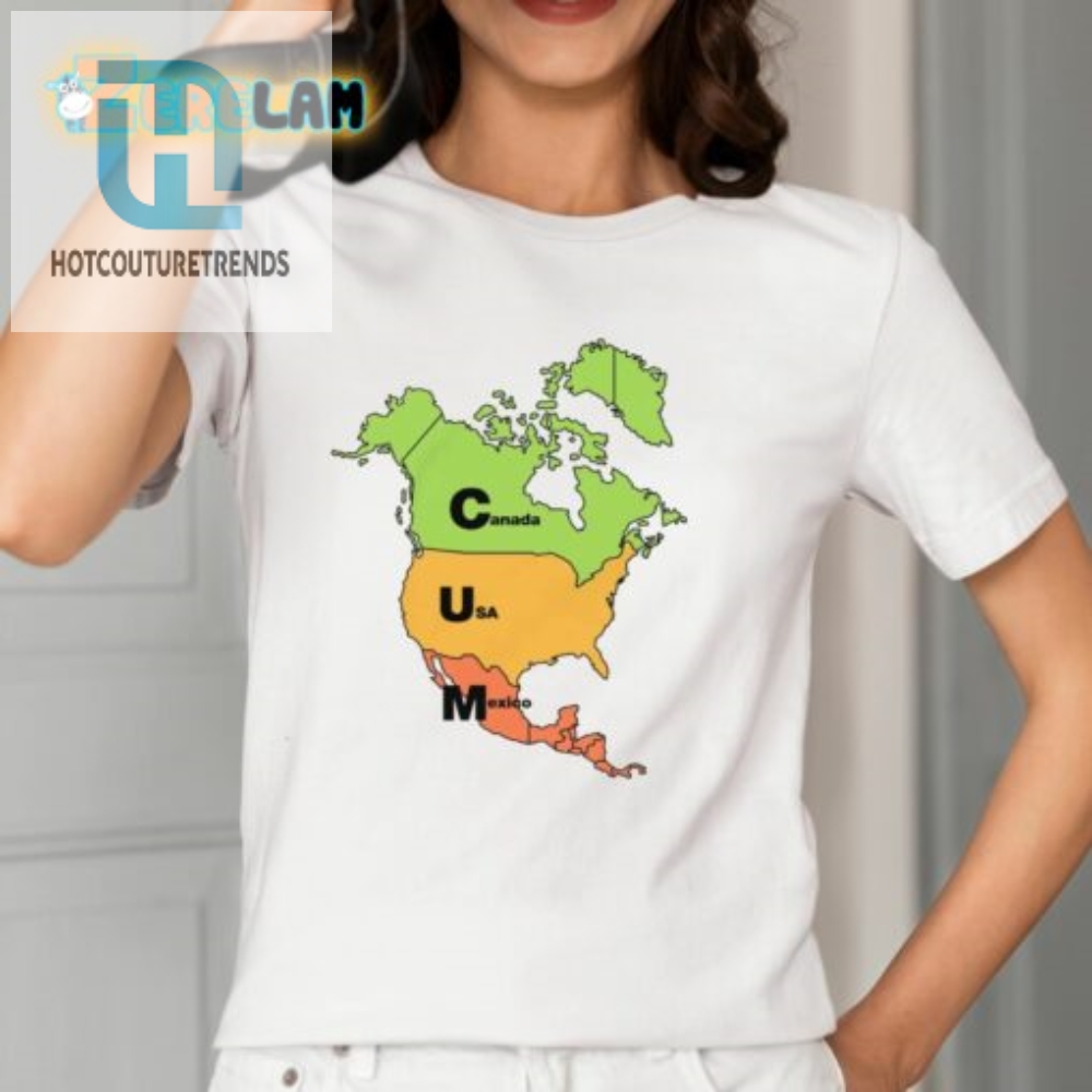 Map It Out Funny Cum Map Canada Usa Mexico Tee
