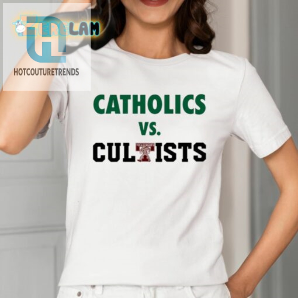 Holy War Catholics Vs Cultists Tee