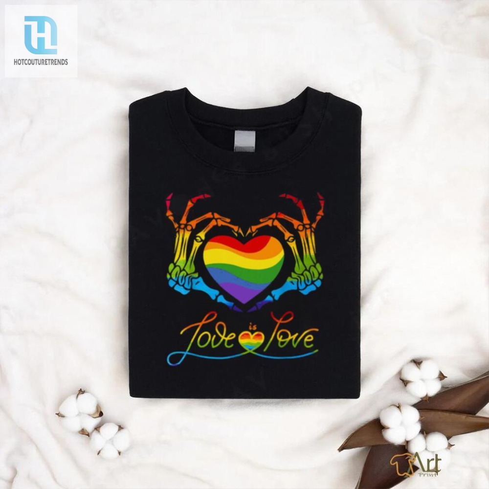 Love Wins Lgbt Rainbow Skeleton Pride Tee