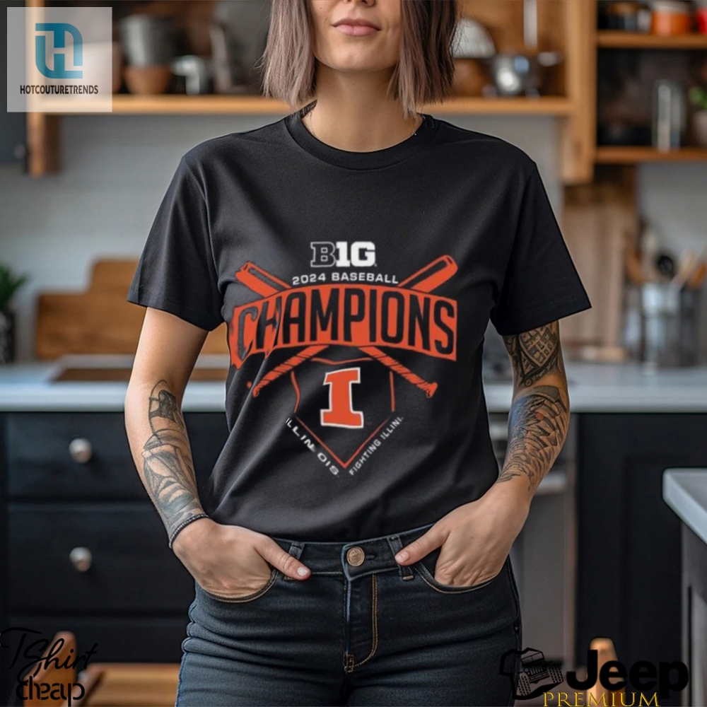 Lead The Illini To Glory 2024 Big Ten Baseball Champs Tee