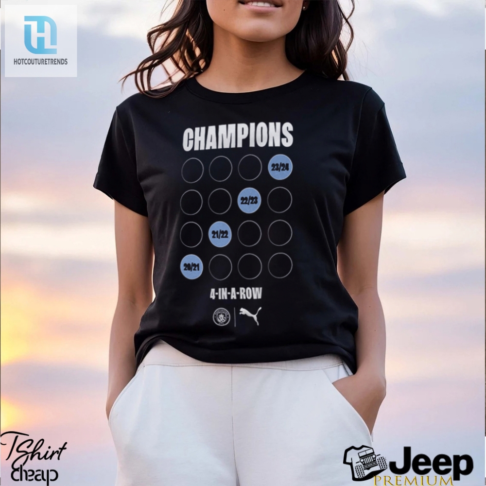 Man City Champs 4Peat Victory Tee  Game On