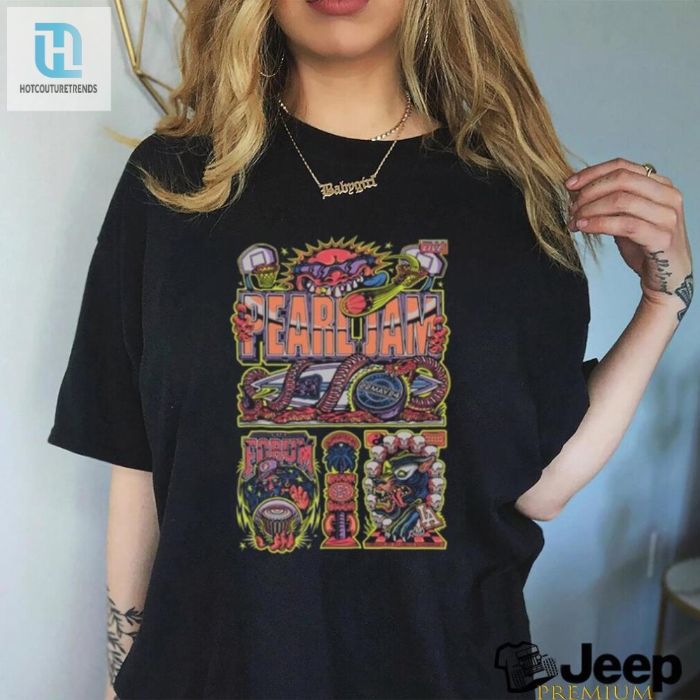 Rock Out In Style Pearl Jam La 2024 Poster Tee