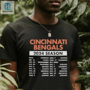 Bengals 2024 Rock The Schedule Shirt With Roaring Laughs hotcouturetrends 1 3