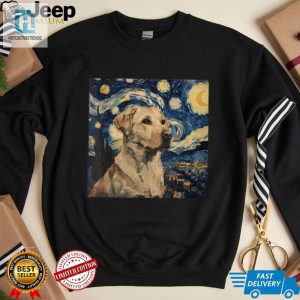 Vincent Van Doggo Starry Night Labrador Tshirt Fun hotcouturetrends 1 2