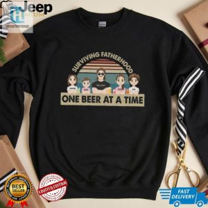 Funny Surviving Fatherhood Beer Tshirt Unique Dad Gift hotcouturetrends 1 2