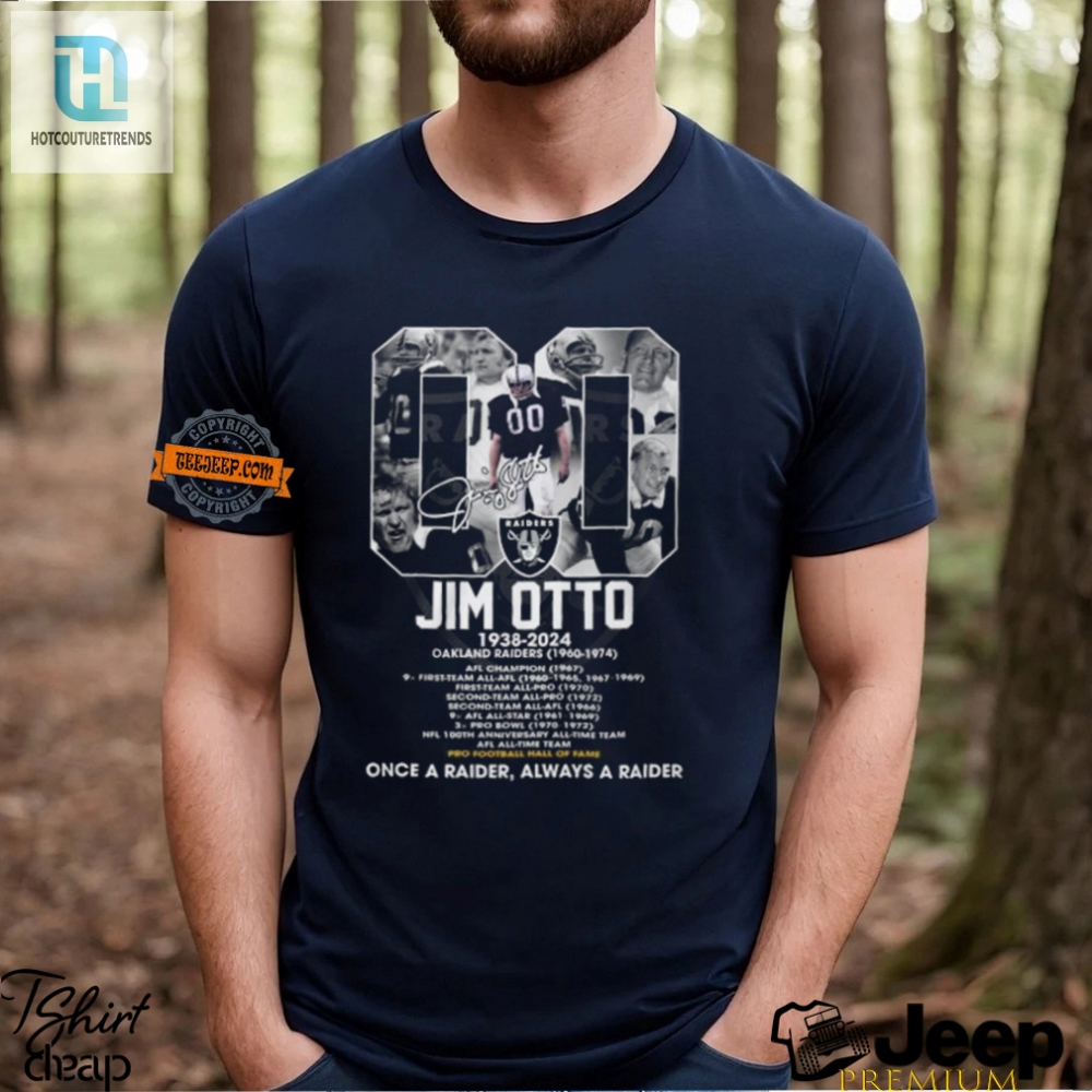 Funny Jim Otto Raider Tshirt Timeless Fan Humor Tee