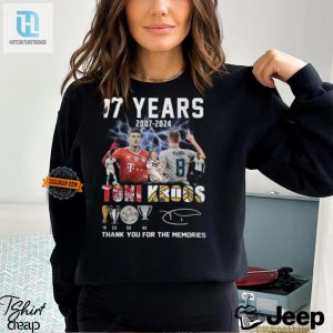 Toni Kroos Memories Tshirt 17 Years Of Footy Fun 20072024 hotcouturetrends 1 2