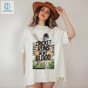 Funny Cricket Runs In My Blood Tee Score With Style hotcouturetrends 1 2