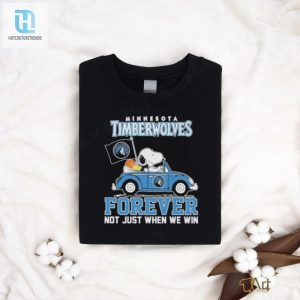 Cheeky Timberwolves X Peanuts Snoopy Car Win Shirt hotcouturetrends 1 2