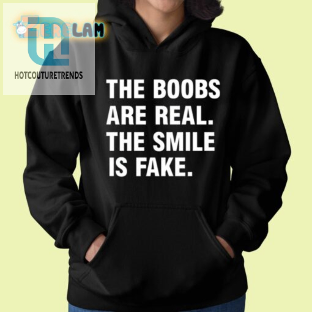 Funny Boobs Real Smile Fake Shirt  Unique  Hilarious Tee