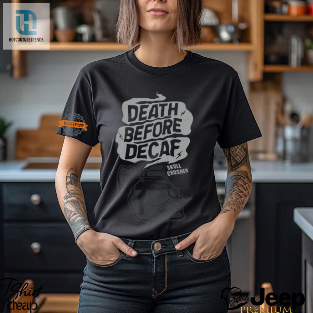 Crush Mornings With The Death Before Decaf Skull Crusher Mug